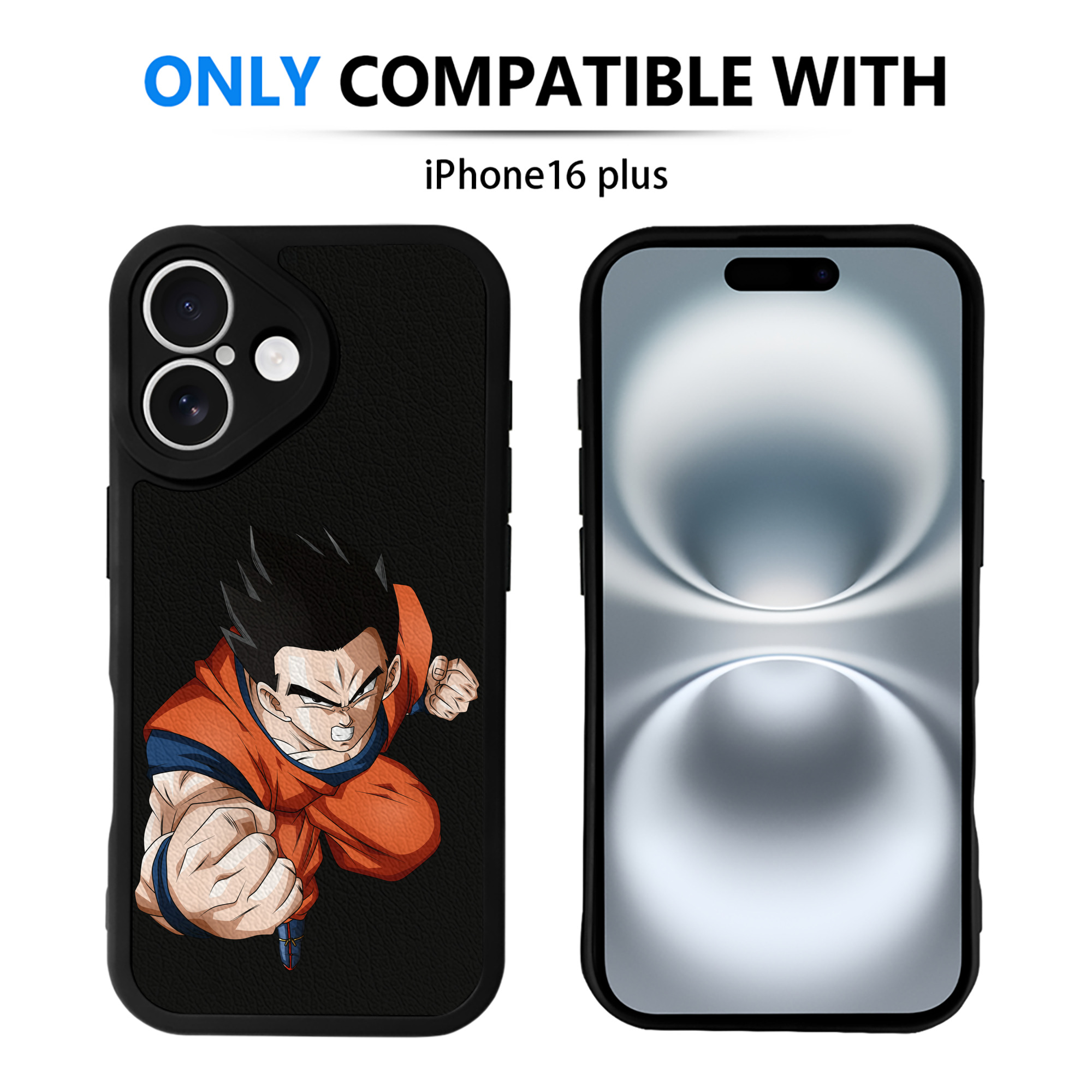 （画像用） ドラゴンボール 孫 悟飯（そんごはん）DRAGON BALL Son Gohan 【iPhone 16シリーズ対応】シリコンスマホケース（レザー調） 材質：シリコン